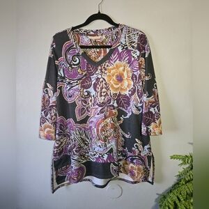Soft Surroundings Floral Paisley Tunic – Size Medium